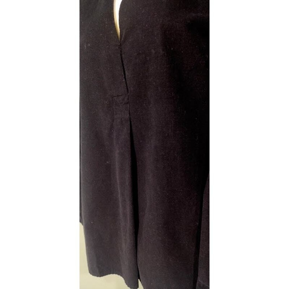J Jill Long Sleeve Pullover Corduroy Flared Shirt with Front Pleat, Black, Sz S - Picture 3 of 8